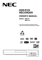 NEC NDH-161 - Owners Manual 